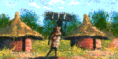 painting of village life