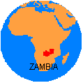 world map showing zambia